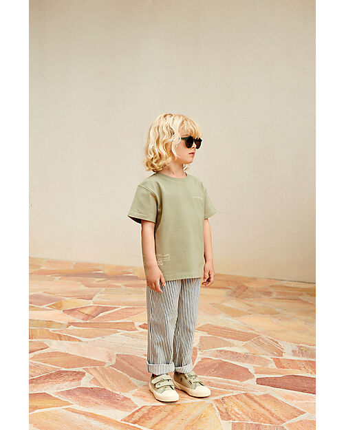 Liewood Maglia a Maniche Corte Sixten - Verde - 100% Cotone Bio T-shirt