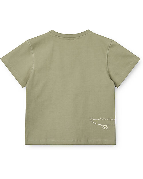 Liewood Maglia a Maniche Corte Sixten - Verde - 100% Cotone Bio T-shirt