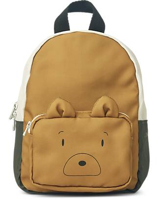 Liewood Mini Zaino Saxo per Bambini - Mr Orso/Golden Caramel Multi Mix Zaini Scuola