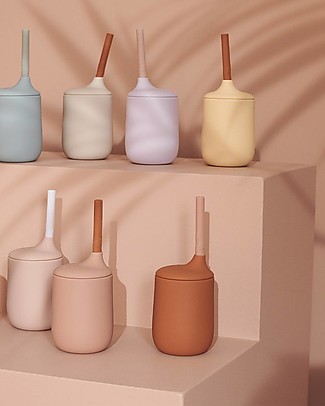 Liewood Pacco da 2 Bicchieri con Cannuccia Ellis in Silicone - Lavanda/Rosa Tazze e Bicchieri