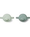 Liewood Pacco da 2 Tazze Sippy con Beccuccio e Manici Neil Cup - Verde Menta - 150 ml Tazze