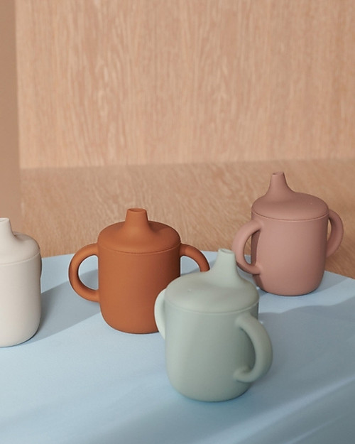 Liewood Pacco da 2 Tazze Sippy con Beccuccio e Manici Neil Cup - Verde Menta - 150 ml Tazze