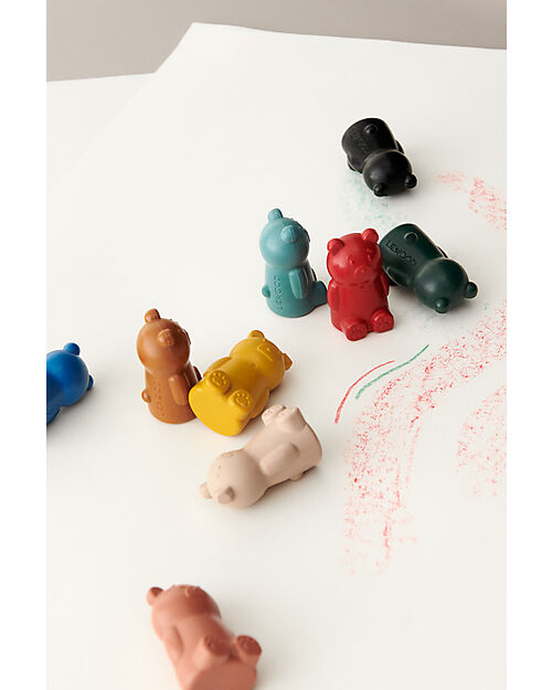 Liewood Pacco da 9 Pastelli di Cera Wallace - Yello Mellow Disegnare e Colorare