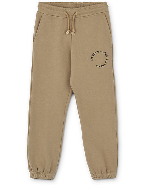 Liewood Pantaloni Tuta Inga -  Oat - 100% Cotone Organico Pantaloni Lunghi