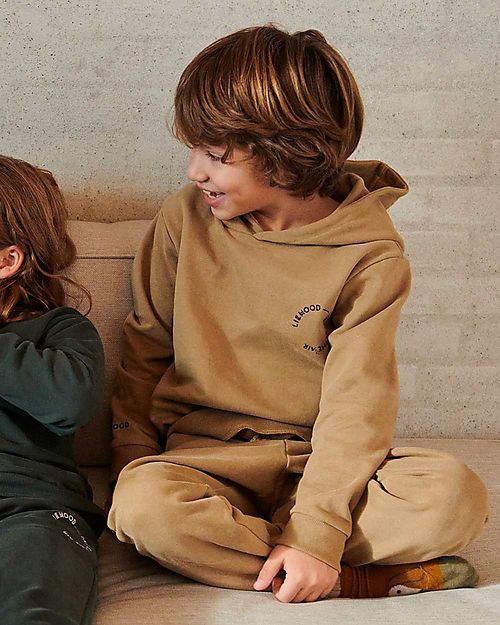 Liewood Pantaloni Tuta Inga -  Oat - 100% Cotone Organico Pantaloni Lunghi