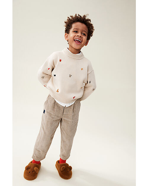 Liewood Pantofole Peluche Aviaja - Orso - Caramello Pantofole