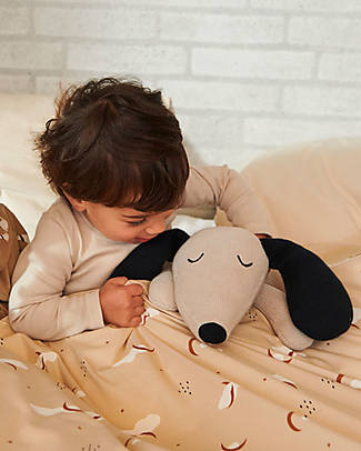 Liewood Peluche Cane Daniel - Sabbia/Blu - 40 x 14 cm - 100% Cotone Organico Peluche