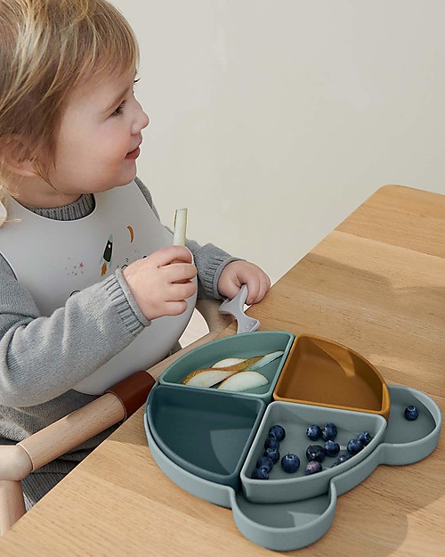 Liewood Piatto Divisorio Arne - Mr Bear - Blu Nebbia Multi Mix Piatti e Scodelle