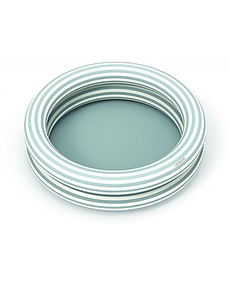 Liewood Piscina Gonfiabile per Bambini Leonore - Righe Azzurro e Crema - 80x20cm Giochi Da Spiaggia_
