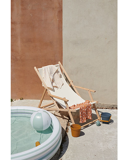 Liewood Piscina Gonfiabile per Bambini Savannah - A Righe -  Verde Pastello e Crema - 150x25 cm Piscine Gonfiabili