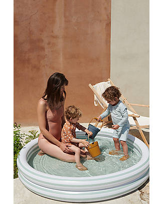 Liewood Piscina Gonfiabile per Bambini Savannah - A Righe - Verde Pastello e Crema - 150x25 cm Piscine Gonfiabili