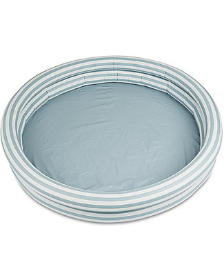 Liewood Piscina Gonfiabile per Bambini Savannah - Righe Azzurro e Crema - 150x25 cm Piscine Gonfiabili