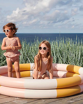 Liewood Piscina Gonfiabile per Bambini Savannah - Righe Pesca, Sabbia e Crema - 150x25 cm Piscine Gonfiabili
