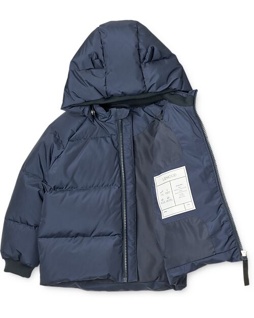 Liewood Piumino Polle con Cappuccio Removibile Classic Navy Materiale Riciclato unisex bambini