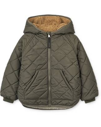Liewood Piumino Reversibile/Teddy Jackson - Army Brown Mix - 100% Materiale Riciclato Giacche