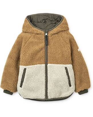 Liewood Piumino Reversibile/Teddy Jackson - Army Brown Mix - 100% Materiale Riciclato Giacche