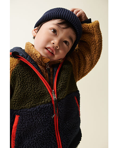 Liewood Piumino Reversibile/Teddy Jackson - Army Brown Mix - 100% Materiale Riciclato Piumini