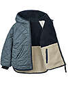 Liewood Piumino Reversibile/Teddy Jackson - Whale Blu Multi Mix - 100% Materiale Riciclato Piumini