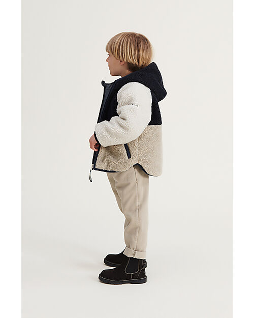 Liewood Piumino Reversibile/Teddy Jackson - Whale Blu Multi Mix - 100% Materiale Riciclato Piumini
