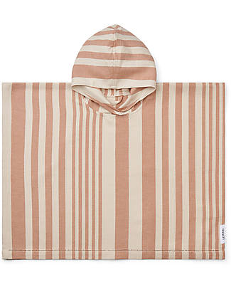 Liewood Poncho Roomie - Righe Tuscany Rose / Sandy - 100% Cotone Bio Accappatoi e Asciugamani