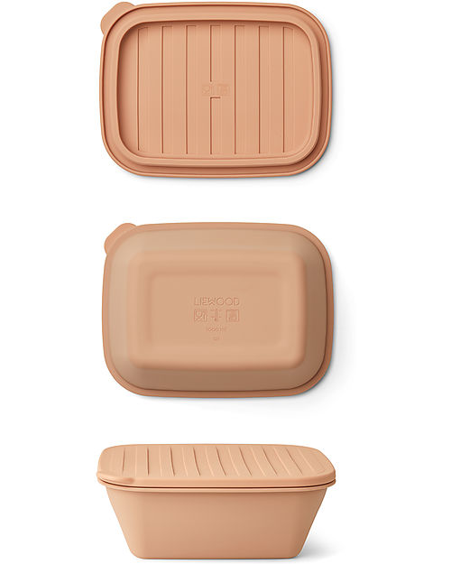 Liewood Portapranzo Ripiegabile in Silicone Franklin -  Rosa Tuscany Porta Merenda