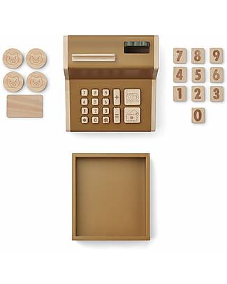 Liewood Registratore di Cassa Buck - Golden Caramel Multi Mix - Legno di Faggio Far finta di