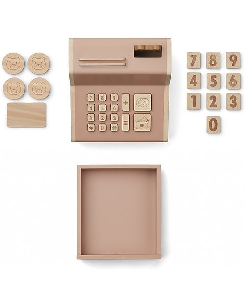 Liewood Registratore di Cassa Buck - Tuscany Rose Multi Mix - Legno di Faggio Far finta di