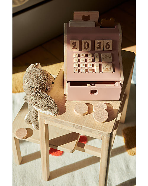 Liewood Registratore di Cassa Buck - Tuscany Rose Multi Mix - Legno di Faggio Far finta di