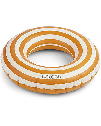 Liewood Salvagente Gonfiabile Baloo - Righe Mostarda e Crema Giochi Da Spiaggia_
