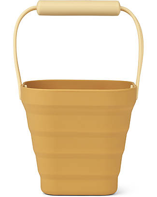 Liewood Secchiello Pieghevole Abelone -Giallo&Jojoba - 100% Silicone Giochi da Spiaggia
