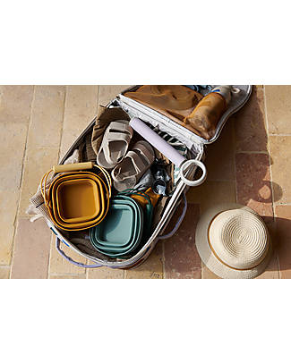 Liewood Secchiello Pieghevole Abelone - Menta&Verde - 100% Silicone Giochi da Spiaggia