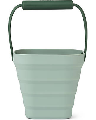 Liewood Secchiello Pieghevole Abelone - Menta&Verde - 100% Silicone Giochi da Spiaggia
