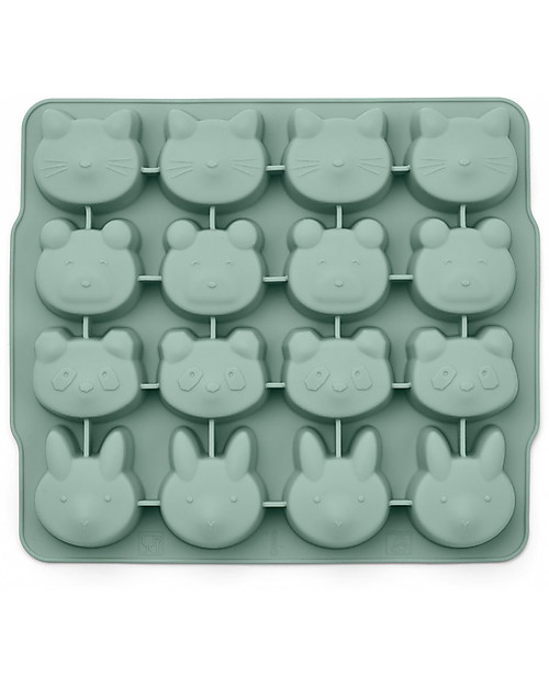 Liewood Set 2 Stampi per Ghiaccio in Silicone - Sonny - Verde Menta Set Pappa
