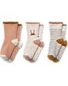 Liewood Set 3 Calzini Antiscivolo Eloy - Bunny - Sabbia - Cotone Calzini Antiscivolo