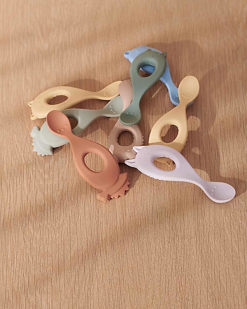 Liewood Set 4 Cucchiai in Silicone Liva - Lavanda Multi Mix Posate