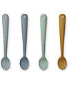 Liewood Set 4 Cucchiai in Silicone Siv - Blu Posate