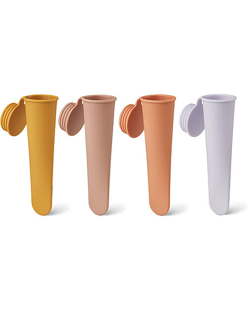 Liewood Set 4 Stampi per Ghiaccioli Krelle - Yellow Mellow Multi Mix - Silicone Accessori Cucina