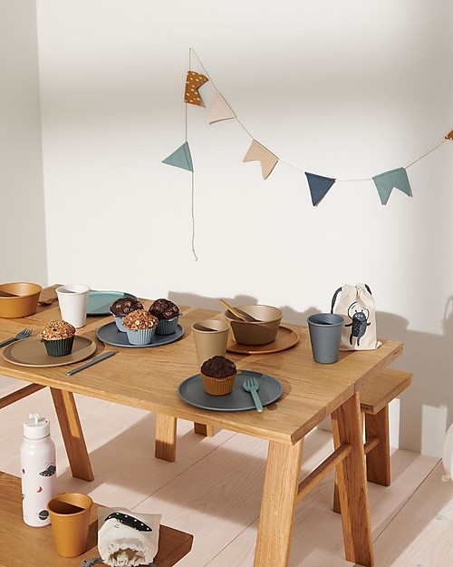 Liewood Set 6 Ciotole Irene - Blu Multi Mix - 6 Pezzi - 100% Biodegradabile! Piatti e Scodelle