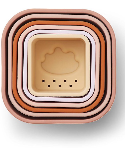 Liewood Set 6 Cubi da Impilare Zuzu - Mix di Rosa Giochi da Esterno_