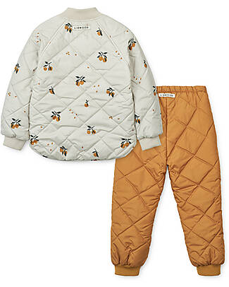 Liewood Set Anniston Giacca e Pantalone - Peach Sandy - Idrorepellente - 100% Materiale Riciclato Pantaloni Lunghi