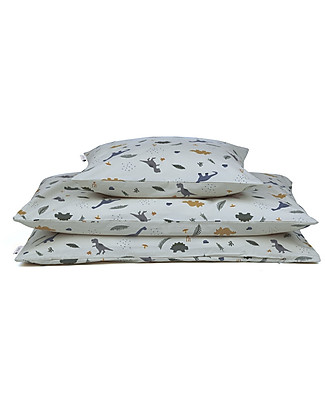 Liewood Set Copri Piumone Carl - 140x200 cm - Dino - Blu Copripiumino e Federe