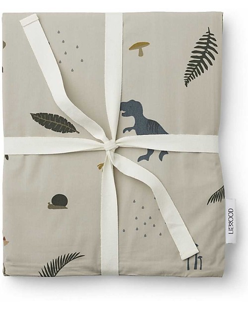 Liewood Set Copri Piumone Carl - 200 x 140 cm - Dino - Sabbia Set Copripiumino