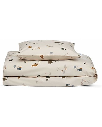 Set copripiumino e cuscino 80 x 70 cm anallergico per culla o passeggino 