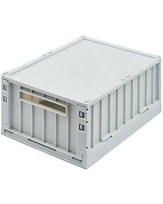 Liewood Set da 2 Cassette Portaoggetti con Coperchio Weston Medium - Cloud Blue - 14,5x36x25 cm Contenitori Portaoggetti