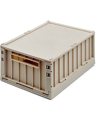 Liewood Set da 2 Cassette Portaoggetti con Coperchio Weston Medium - Sabbia - 14,5x36x25 cm Contenitori Portaoggetti