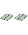 Liewood Set da 2 Cassette Portaoggetti Weston Small - Menta - 25x18x9 cm Contenitori Portaoggetti