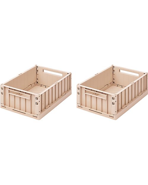 Liewood Set da 2 Cassette Portaoggetti Weston Small - Rose - 25x18x9 cm Contenitori Portaoggetti