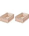 Liewood Set da 2 Cassette Portaoggetti Weston Small - Rose - 25x18x9 cm Contenitori Portaoggetti