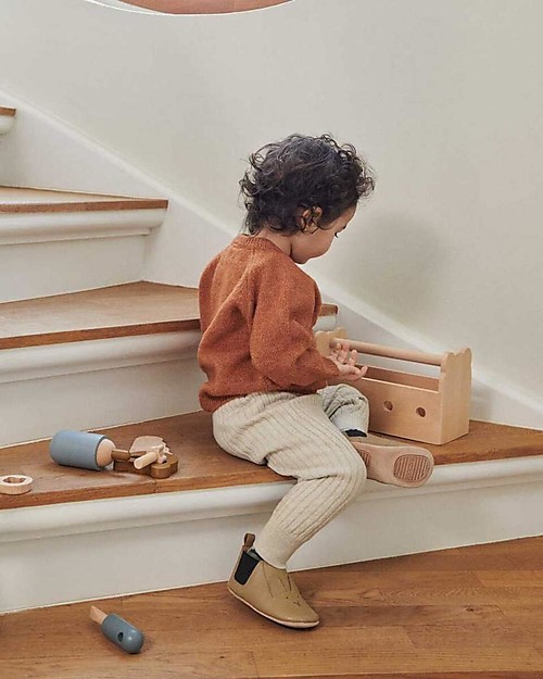 Liewood Set di Attrezzi in Legno Luigi - Blue Multi Mix - Per piccoli Aspiranti Falegnami Attrezzi in Legno