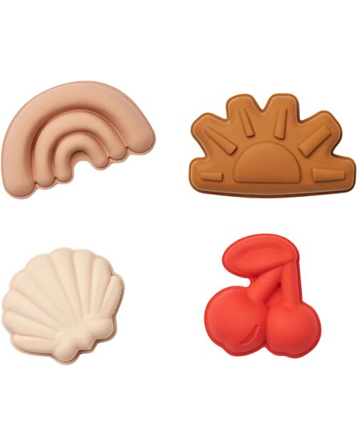 Liewood Set Formine da Spiaggia Gill - Ciliegie - Apple Blossom - 4 Pezzi Giochi da Spiaggia